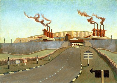 La cima del mundo (temple sobre lienzo sobre madera) de Edward Alexander Wadsworth