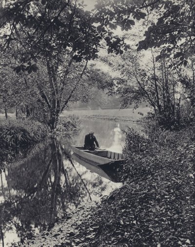 Un arroyo lateral en el Misbourne (foto b/n) de Edward Alfred Barton