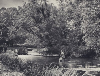 Bajo el molino, cerca de Andover (foto en blanco y negro) de Edward Alfred Barton