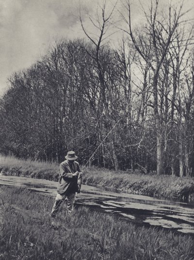 Principios de la primavera en el Kennet (foto en blanco y negro) de Edward Alfred Barton