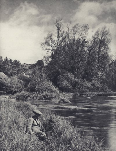 May-Fly Time on the Test (foto en blanco y negro) de Edward Alfred Barton