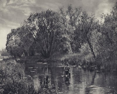 En un afluente de prueba (foto en blanco y negro) de Edward Alfred Barton