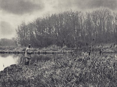 Spinning en Leckford (foto b/n) de Edward Alfred Barton