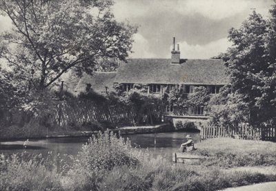 The Old Mill, Ramsbury (foto en blanco y negro) de Edward Alfred Barton