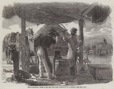 Antes de Sebastopol, forja del tren de asedio izquierdo de Edward Angelo Goodall