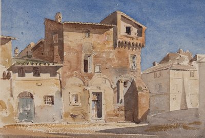 Roma, en el Trastevere, cerca de Santa Cecilia, 1866 de Edward Angelo Goodall