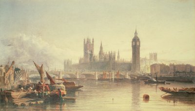 Las Casas del Parlamento y el Puente de Westminster de Edward Angelo Goodall