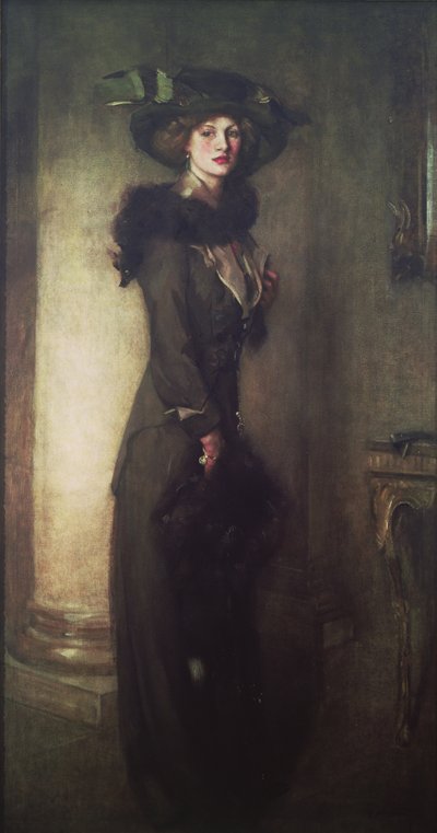 El sombrero de castor, c.1912 de Edward Arthur Walton