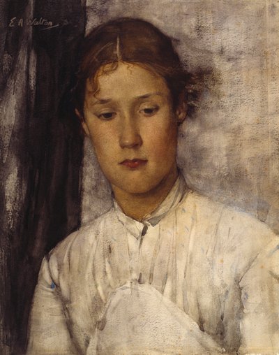 La hija del guardabosques (acuarela sobre papel) de Edward Arthur Walton