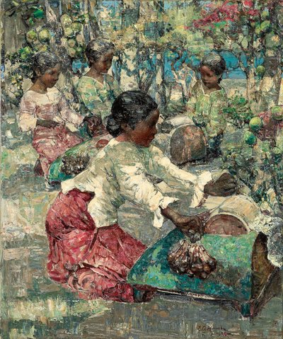 Fabricantes de encajes birmanos de Edward Atkinson Hornel