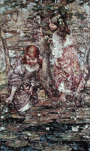 Recogiendo lirios de Edward Atkinson Hornel