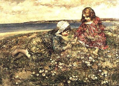 Recolectando prímulas de Edward Atkinson Hornel