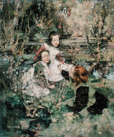 Recolectando prímulas de Edward Atkinson Hornel