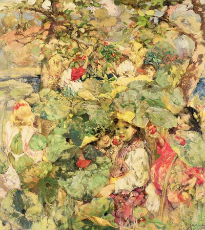 En el huerto de Edward Atkinson Hornel