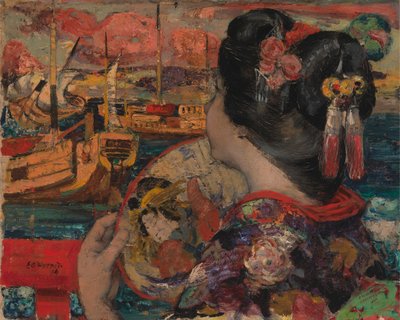 El Balcón, Yokohama de Edward Atkinson Hornel