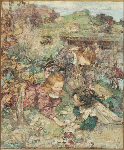 Los pequeños recolectores de hongos de Edward Atkinson Hornel