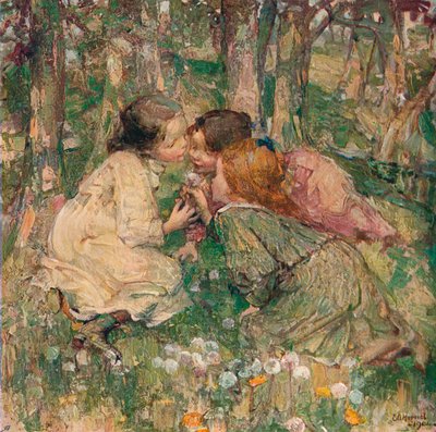 ¿Qué hora es?, c1904 de Edward Atkinson Hornel