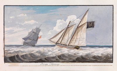 Goleta pirata, c.1805 (acuarela) de Edward Bamfylde Eagles