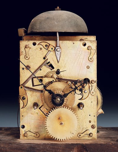 Detalle de un Reloj de Caja Larga de la Reina Ana de Edward Banger