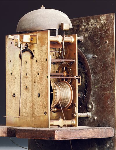 Detalle de un reloj de pie de la Reina Ana, no. 463 de Edward Banger