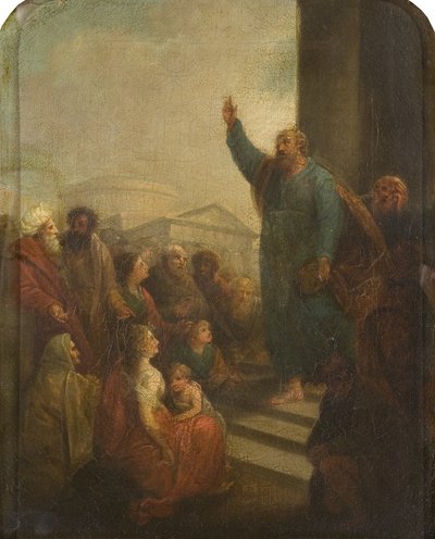 San Pablo Predicando en Atenas (estudio para, o réplica reducida del retablo para St Paul