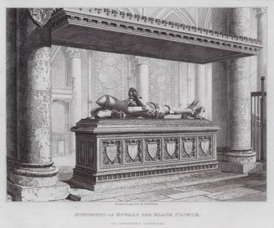 Monumento de Eduardo el Príncipe Negro, en la Catedral de Canterbury de Edward Blore