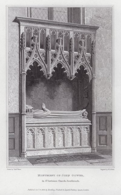 Monumento de John Gower, en la Iglesia de St Saviours, Southwark de Edward Blore