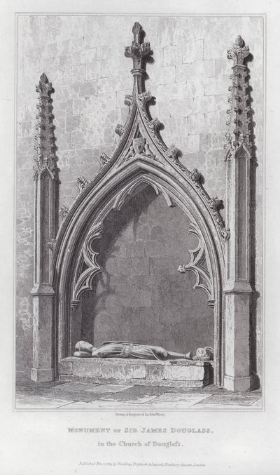 Monumento de Sir James Douglass, en la Iglesia de Douglass (grabado) de Edward Blore
