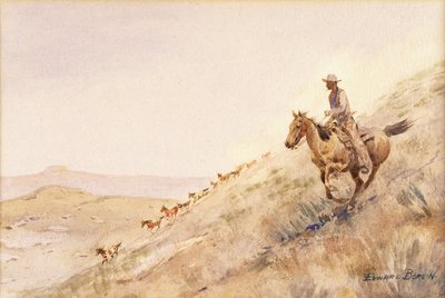 Reuniendo Caballos de Edward Borein