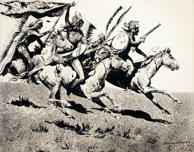 Partida de guerra en movimiento de Edward Borein