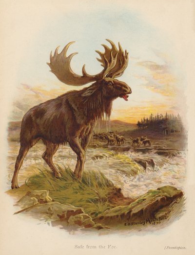 A salvo del enemigo (litografía en color) de Edward Brice Montefiore