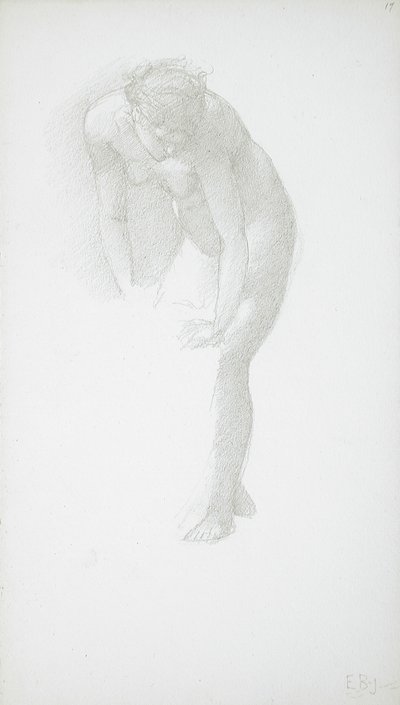 Desnudo femenino inclinado de Edward Burne-Jones