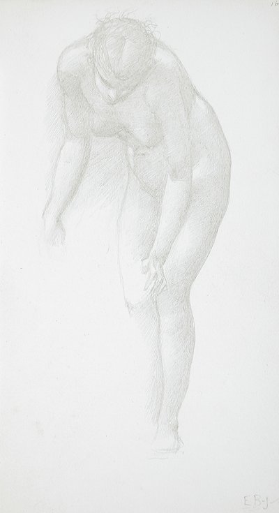 Desnudo femenino inclinado de Edward Burne-Jones