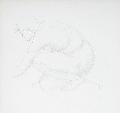 Desnudo femenino en cuclillas de Edward Burne-Jones