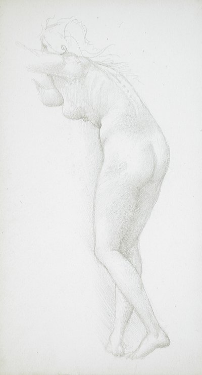 Desnudo femenino visto desde atrás de Edward Burne-Jones