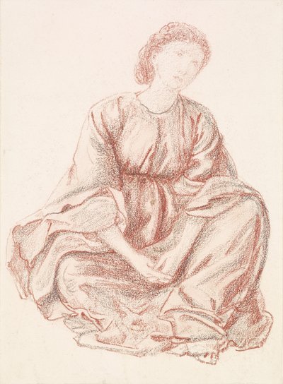 Verano Verde - Estudio de Drapería para la Figura Central de Edward Burne Jones