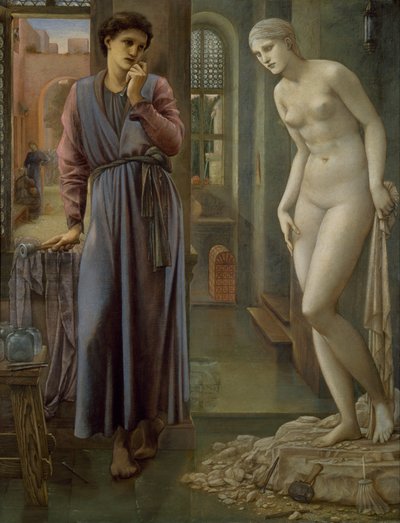 Pigmalión y la imagen - La mano se detiene de Edward Burne Jones