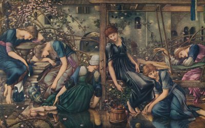 La Rosa Silvestre, El Patio del Jardín, c1890 de Edward Burne Jones