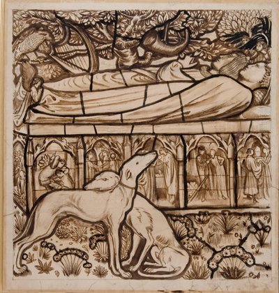 La tumba de Tristán e Isolda de Edward Burne Jones