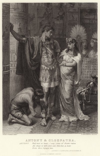 Antonio y Cleopatra, Antonio y Cleopatra, Acto III, Escena IX de Edward Burne Jones