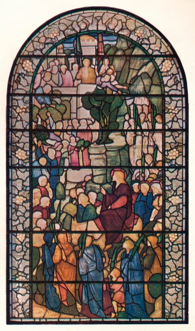 Entrada de Cristo en Jerusalén, ventana en la Iglesia de San Pedro, Vere Street, Londres, c1883 de Edward Burne Jones