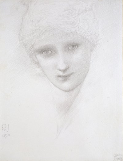 Cabeza de una mujer, 1890 de Edward Burne Jones