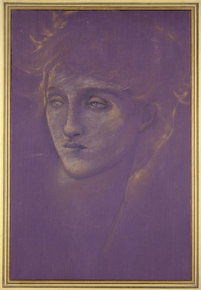 Cabeza de una mujer, 1890s de Edward Burne Jones