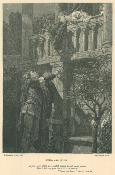 Ilustración para Romeo y Julieta de Edward Burne Jones