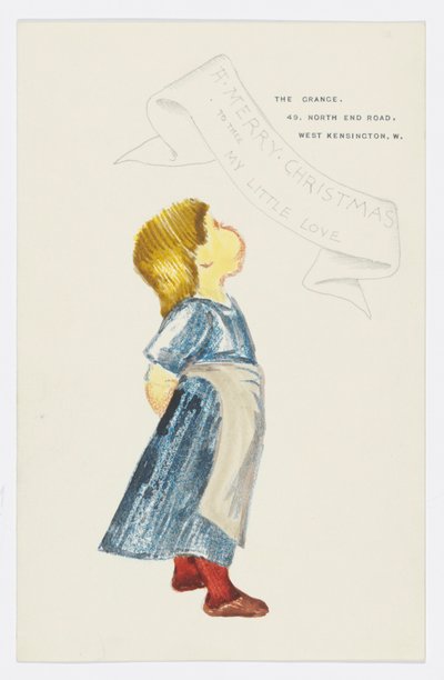 Carta a la nieta del artista Angela Thirkell de Edward Burne Jones