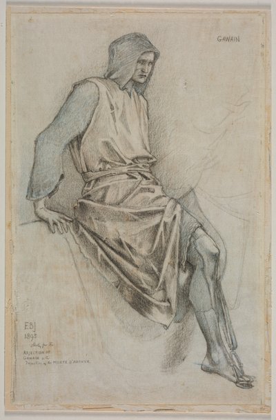 Estudio para el fracaso de Gawain de los tapices del Santo Grial, 1893 de Edward Burne Jones