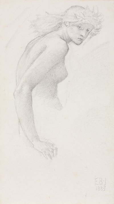 Estudio de una figura femenina, 1885 de Edward Burne Jones