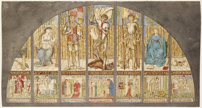 Guerras de las Rosas - Eduardo IV, Enrique VI, San Jorge con alegoría de Edward Burne Jones