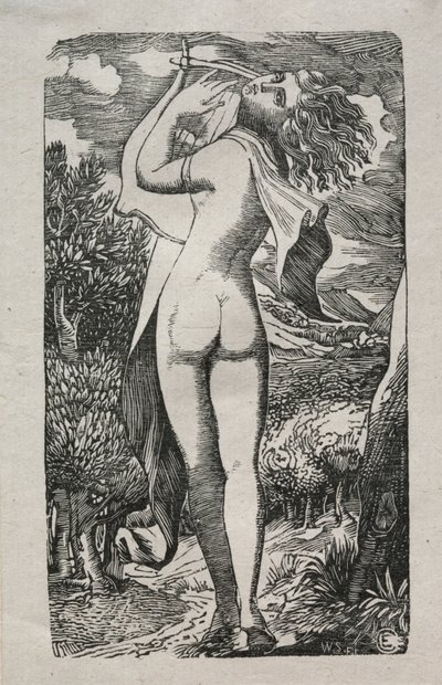 Bacante o El jugador de la lira, 1829 de Edward Calvert