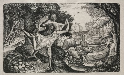 La fiesta de la sidra: una visión de alegría y agradecimiento, 1829 de Edward Calvert
